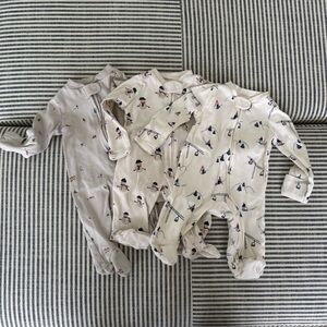 Carter's Organic Baby Footies with winter prints